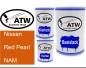 Preview: Nissan, Red Pearl, NAM: 500ml Lackdose + 500ml Klarlack + 250ml Härter - Set, von ATW Autoteile West.